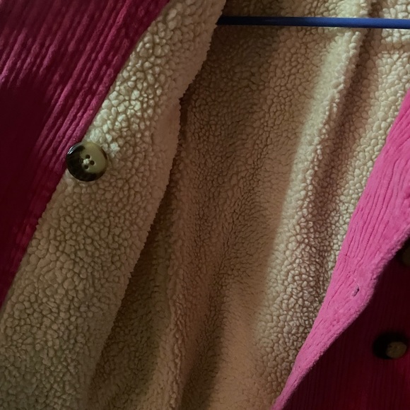 Hanna Andersson Pink Corduroy Button Pea Coat Jacket - Picture 6 of 8